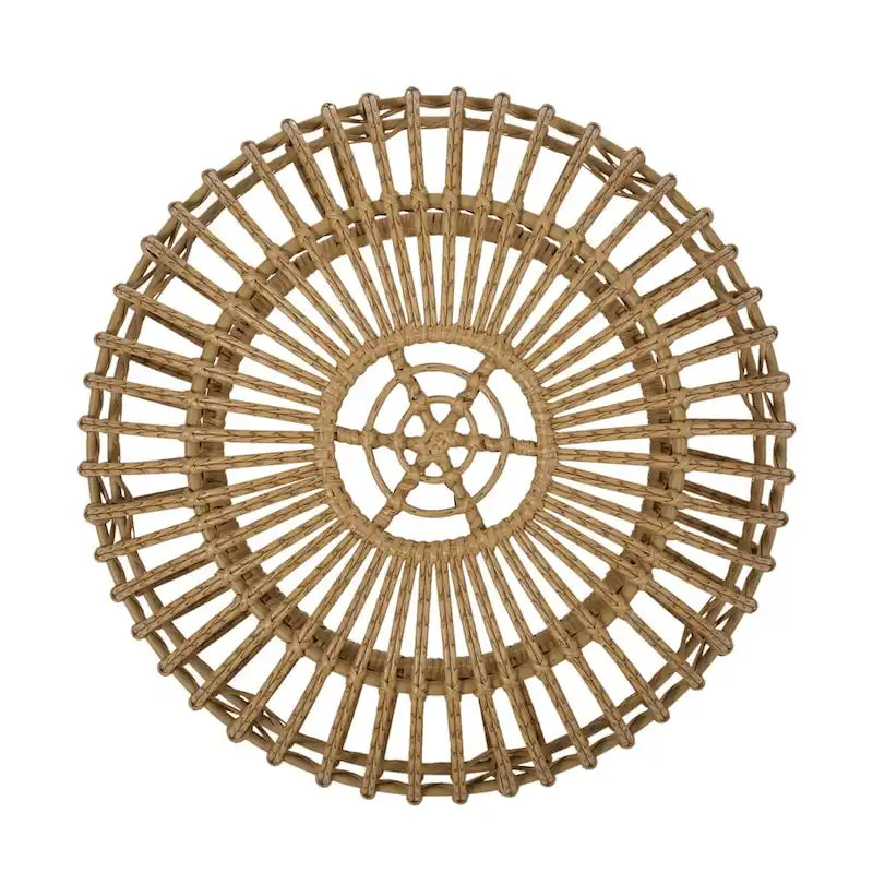 Woven Rattan-Look Coffee Table