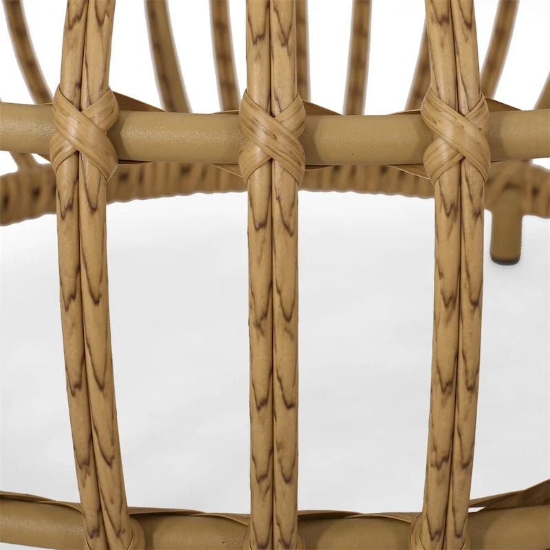 Woven Rattan-Look Coffee Table