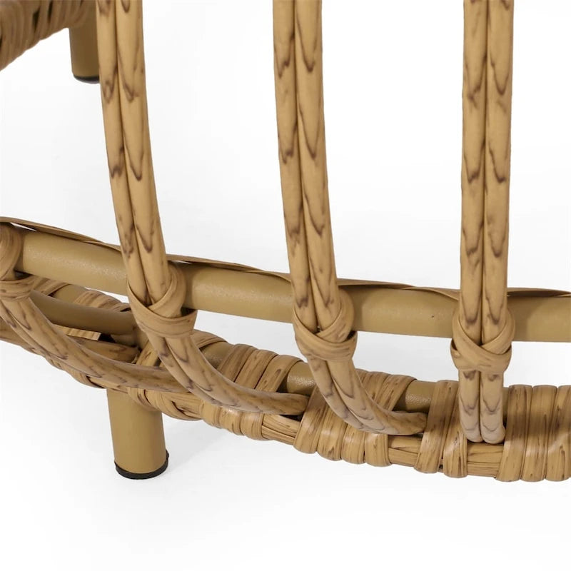 Woven Rattan-Look Coffee Table