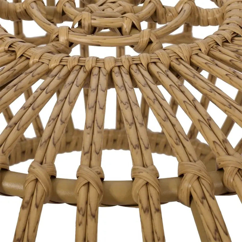 Woven Rattan-Look Coffee Table