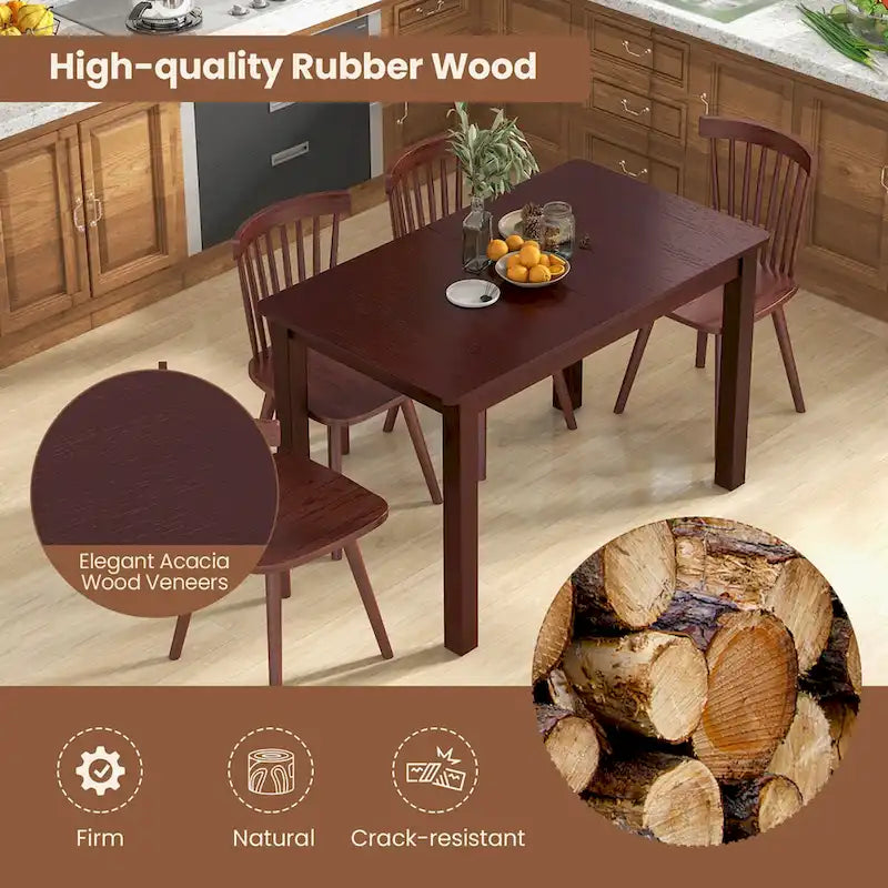Extendable Folding Dining Table with Cherry Finish