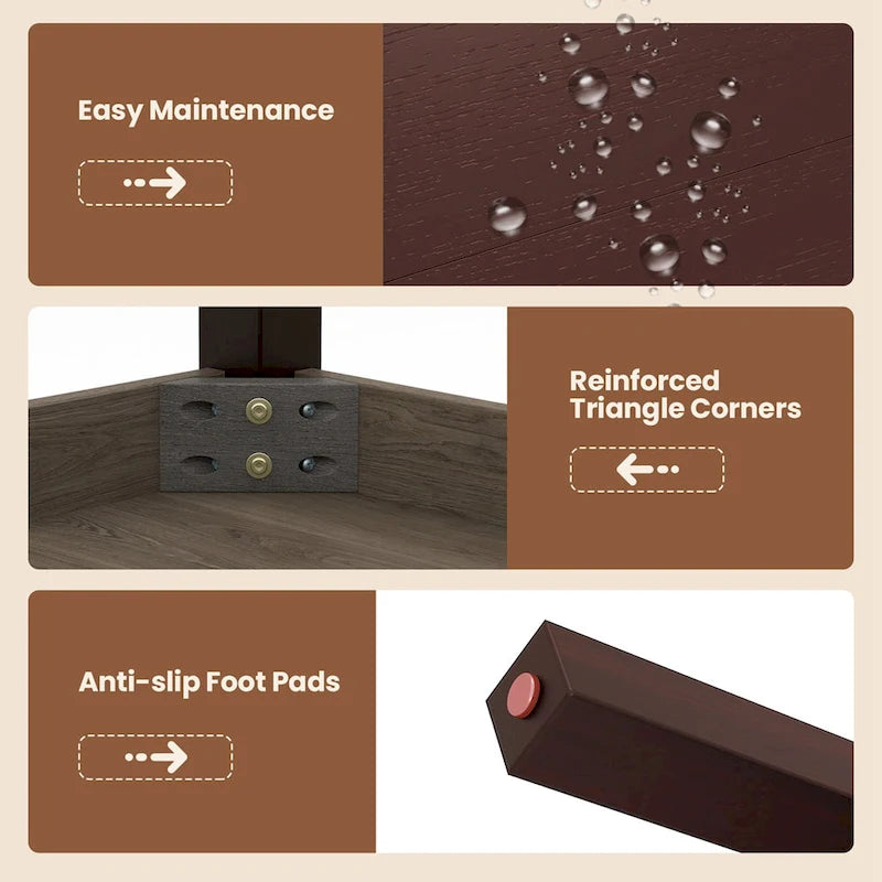 Extendable Folding Dining Table with Cherry Finish