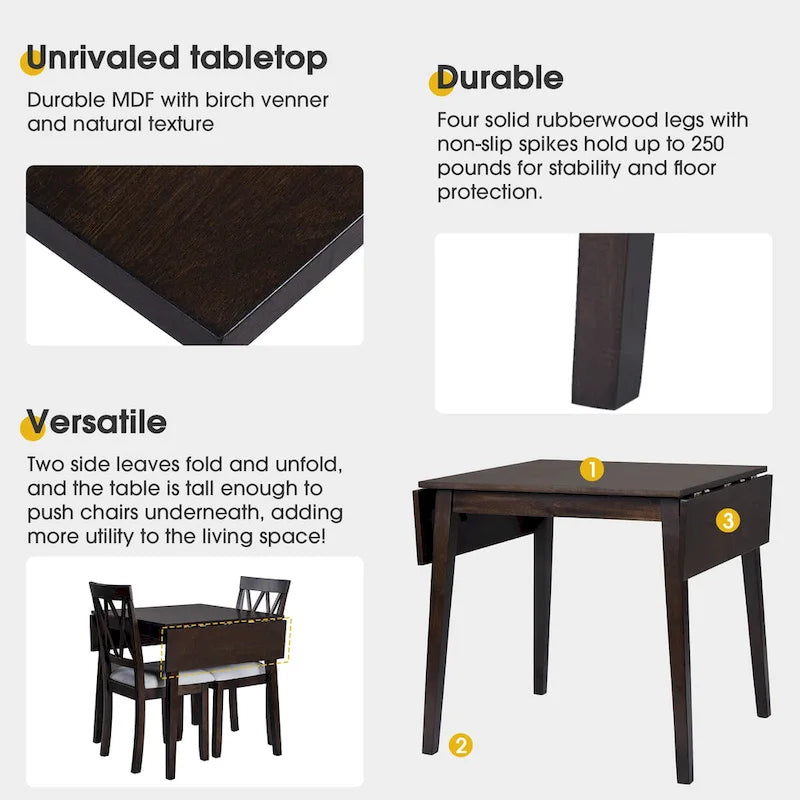 Extendable Round Dining Table with Oak Veneer Top