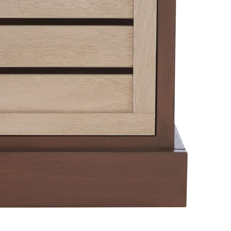 Farmhouse Cushioned Storage Bench with 3 Drawers