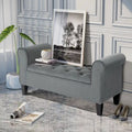 Button-Tufted Velvet-Touch Storage Ottoman Bench