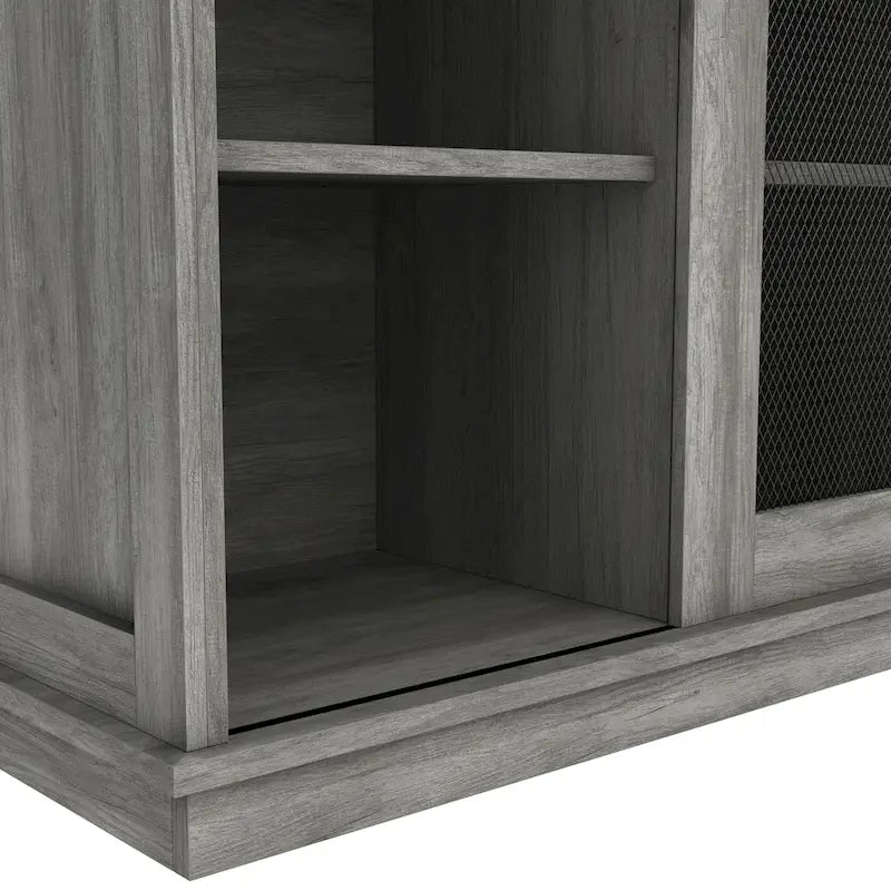 Farmhouse Wine Buffet Cabinet with 4-Bottle Storage