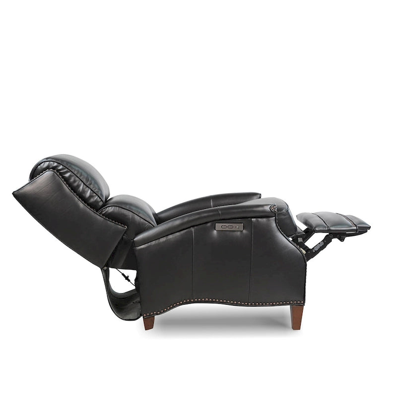 Genuine Leather Power Recliner with USB Charging