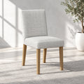 Upholstered Dining Chair with Spring Seat and Hardwood Legs