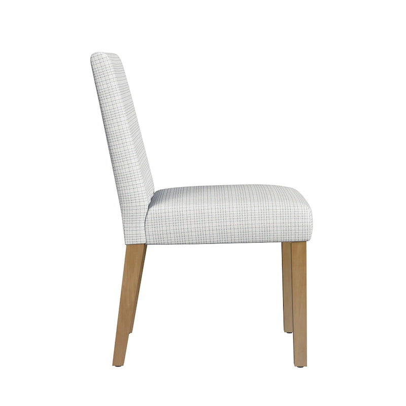 Upholstered Dining Chair with Spring Seat and Hardwood Legs