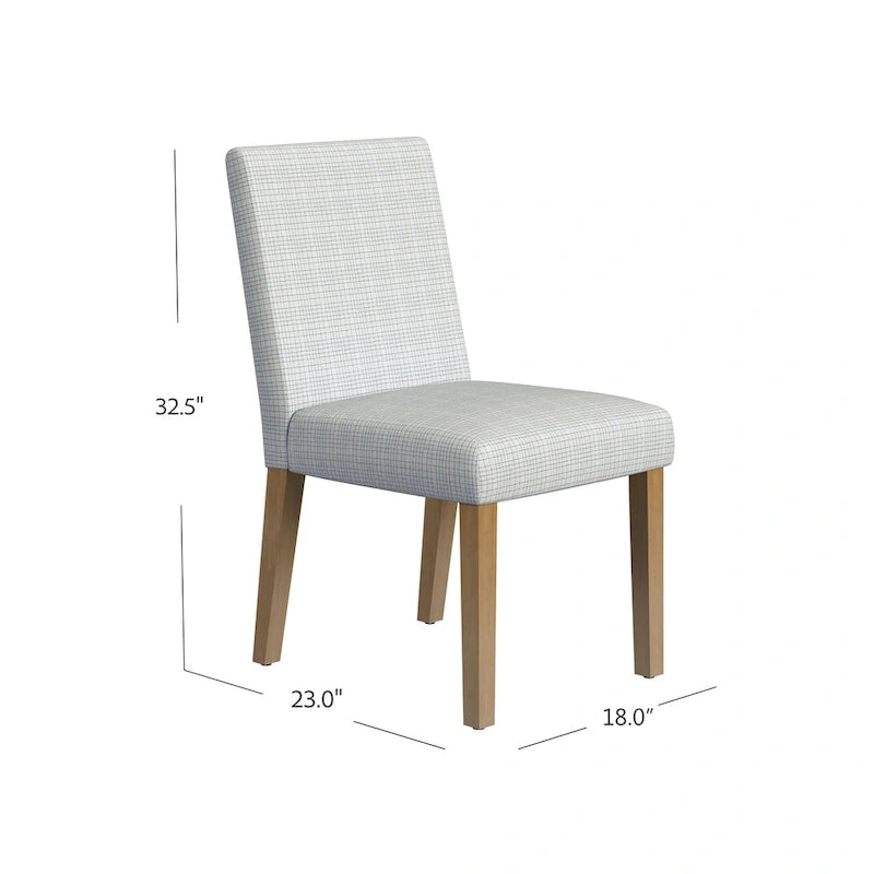 Upholstered Dining Chair with Spring Seat and Hardwood Legs