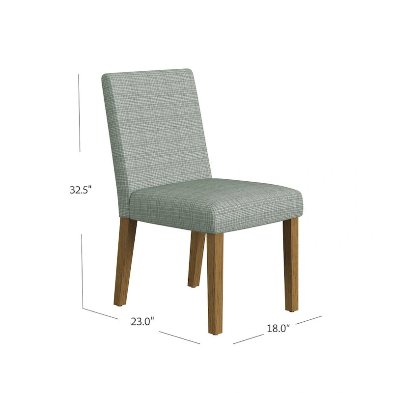 Upholstered Dining Chair with Spring Seat and Hardwood Legs