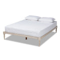 Contemporary Platform Bed Frame with Turned Legs