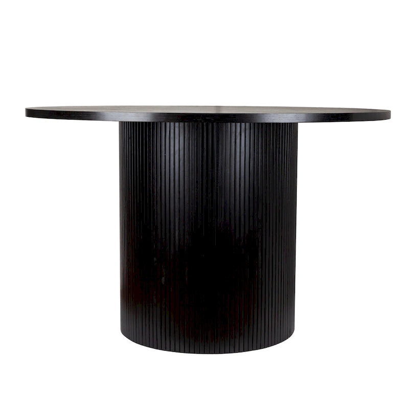 Round Fluted Solid Wood Dining Table