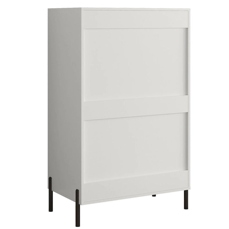 Modern Five-Drawer Dresser with Metal Handles