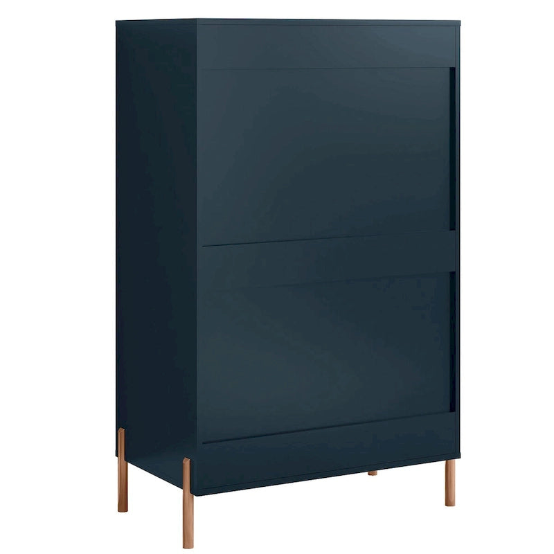 Modern Five-Drawer Dresser with Metal Handles