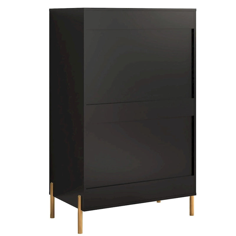 Modern Five-Drawer Dresser with Metal Handles