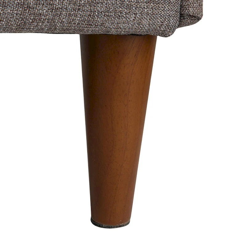 Modern Upholstered Storage Bench with Wood Legs