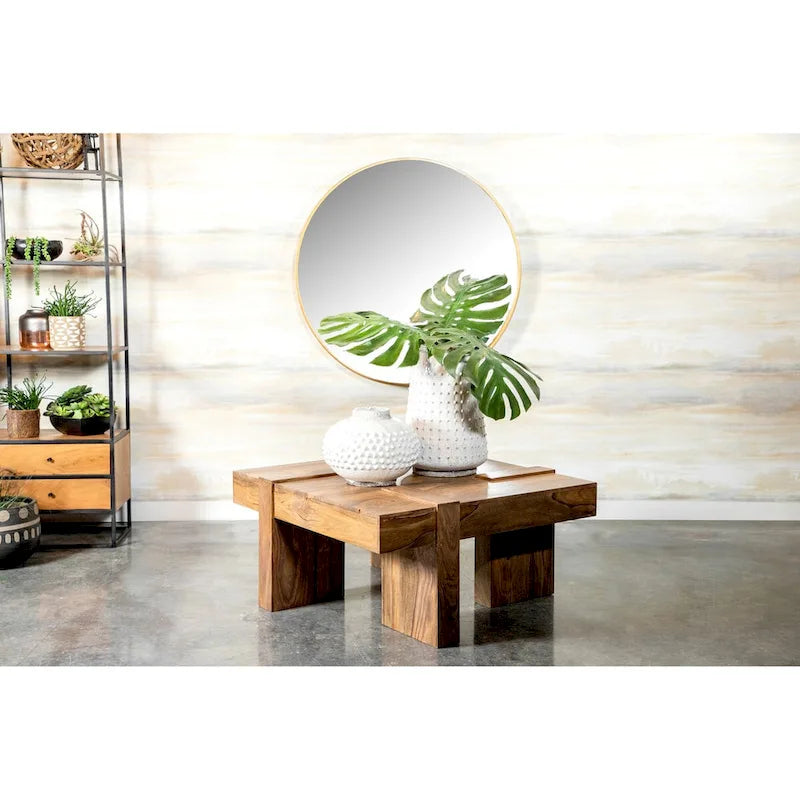 Rustic Sheesham Wood Square Coffee Table