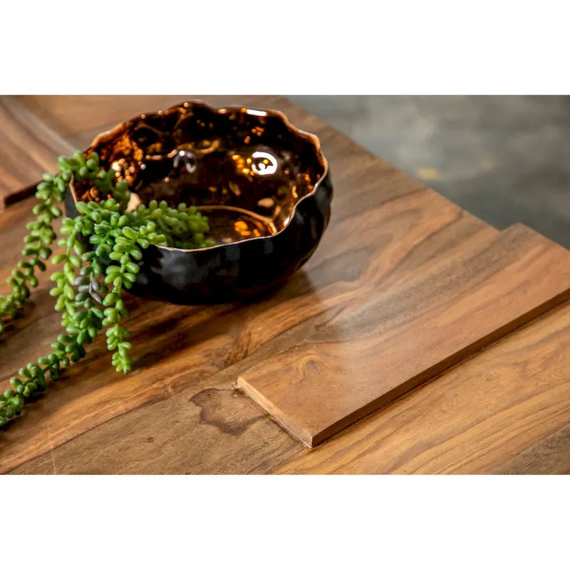 Rustic Sheesham Wood Square Coffee Table