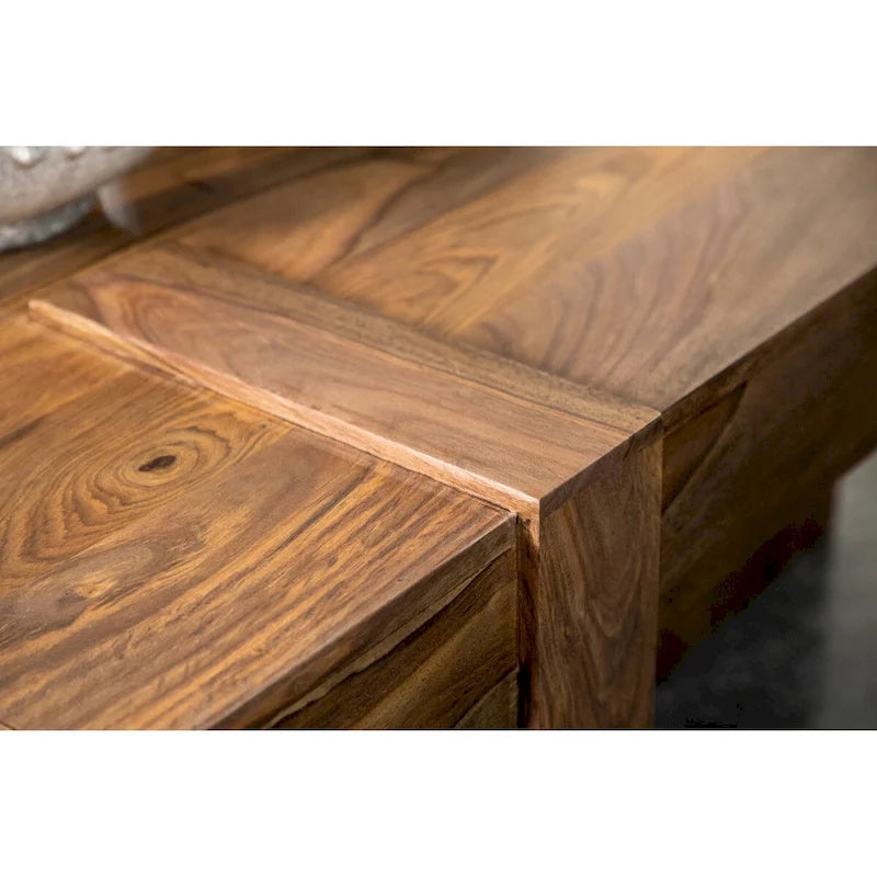 Rustic Sheesham Wood Square Coffee Table