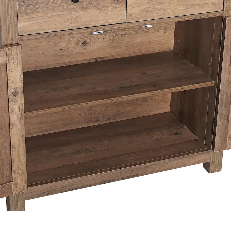 Farmhouse 2-Drawer 2-Door Storage Accent Cabinet