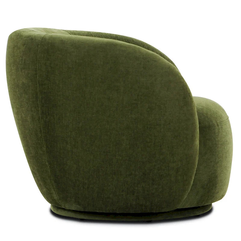 Swivel Accent Lounge Chair with Curved Back