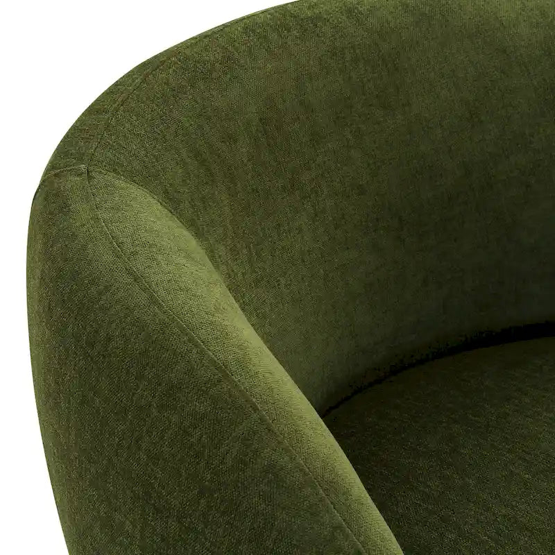 Swivel Accent Lounge Chair with Curved Back
