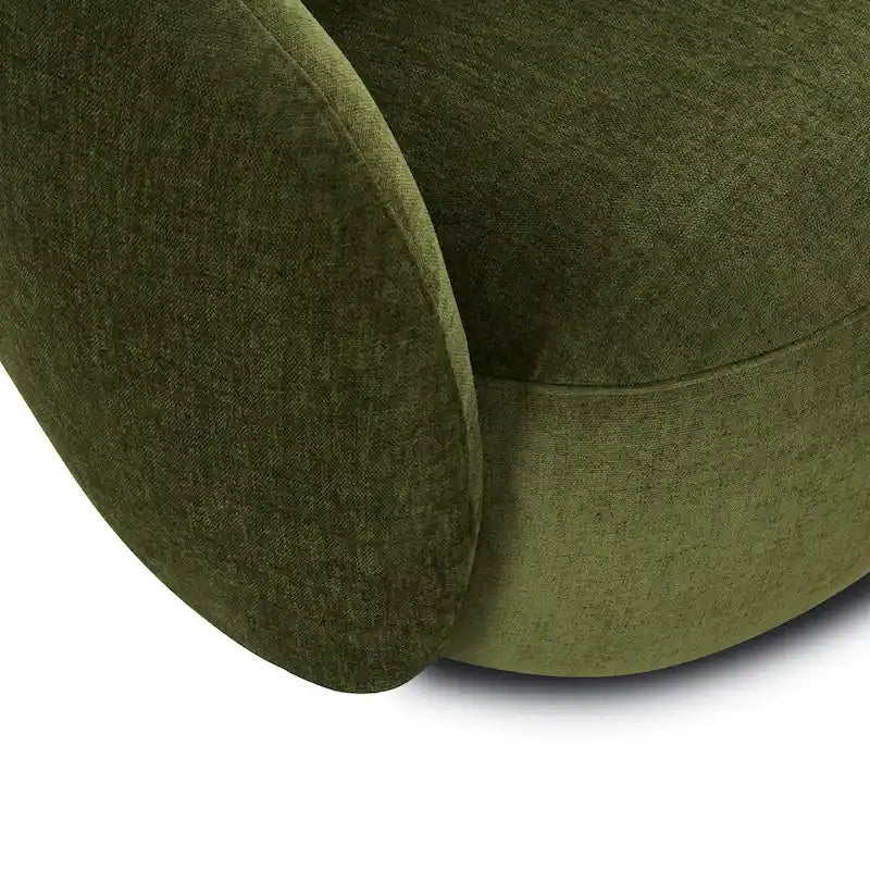 Swivel Accent Lounge Chair with Curved Back