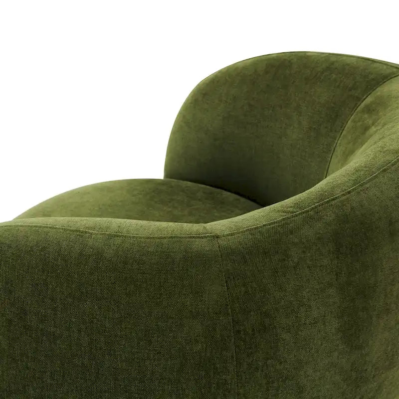 Swivel Accent Lounge Chair with Curved Back