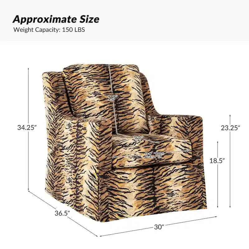 Slipcovered Swivel Glider Accent Chair
