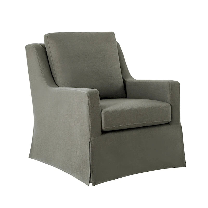 Slipcovered Swivel Glider Accent Chair