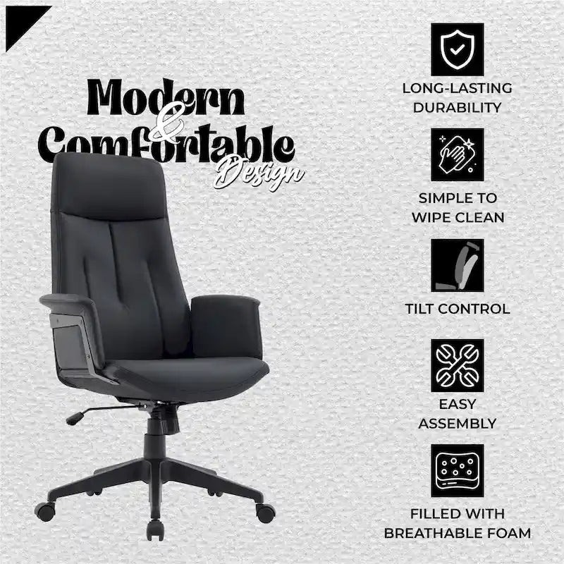 Ergonomic High-Back Office Chair with Lumbar Support